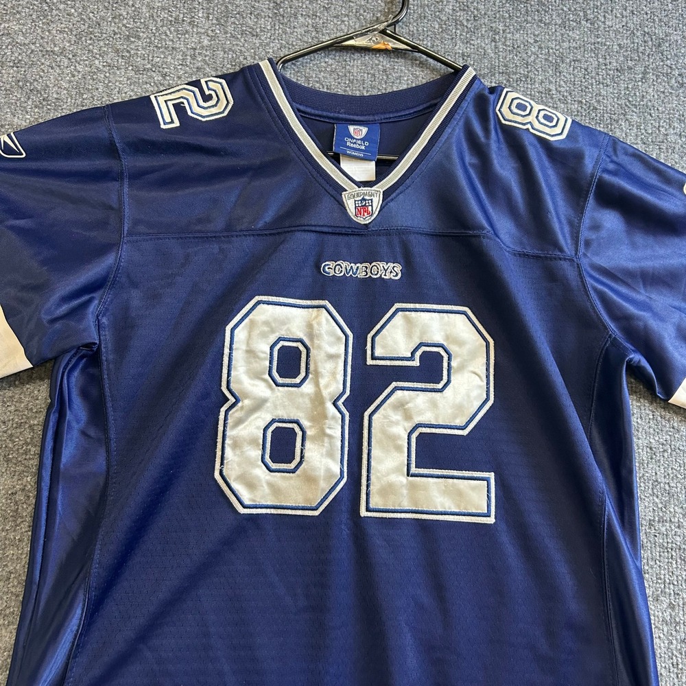 Reebok Jersey Womens L Dallas Cowboys Jason Witten 82 Navy Blue V-Neck NFL